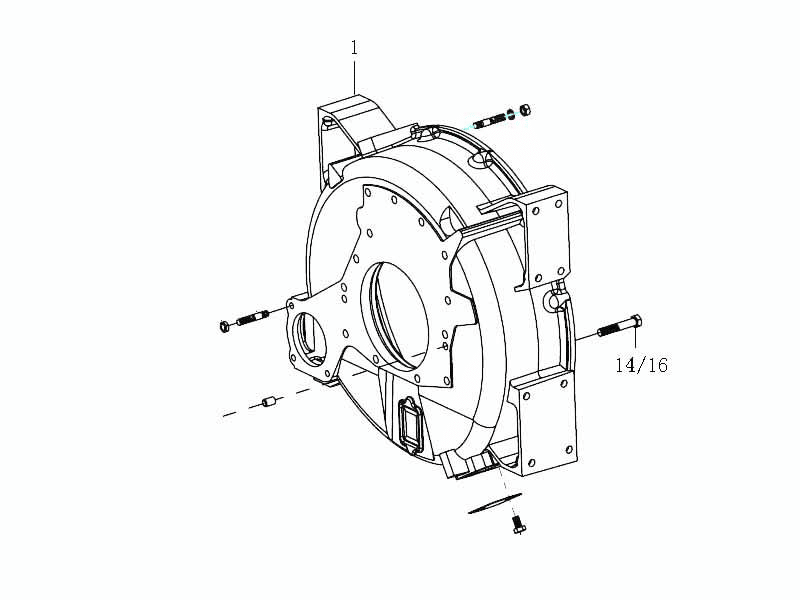 sinotruk partes del motor howo engine parts flywheel housing AZ1500010012