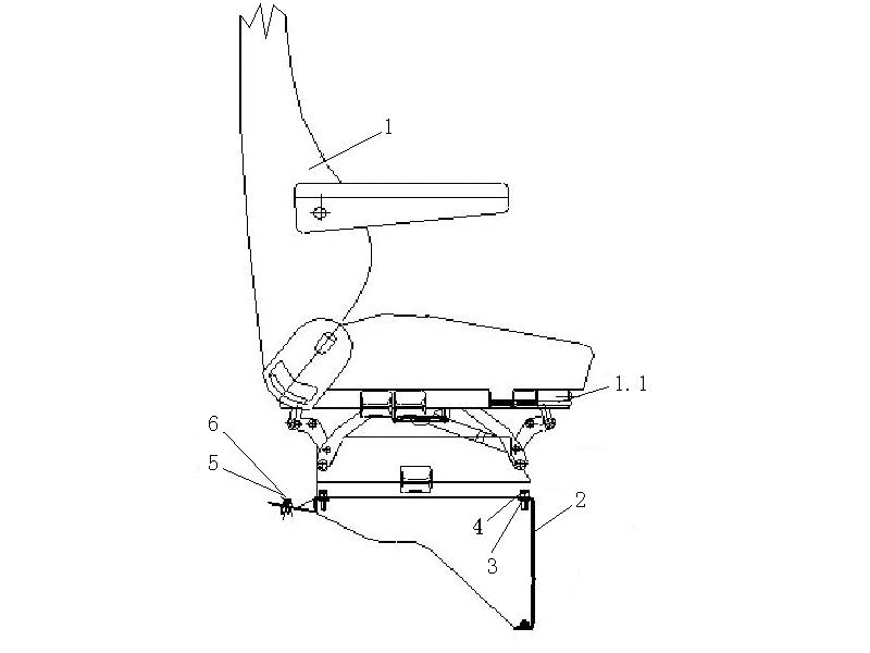 sinotruk howo cabin parts howo left seat assembly WG1642510005