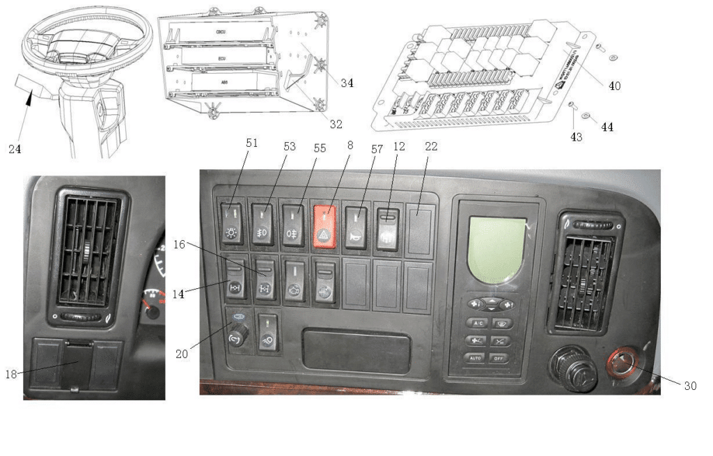 sinotruk howo truck parts combined switch WG9130583117