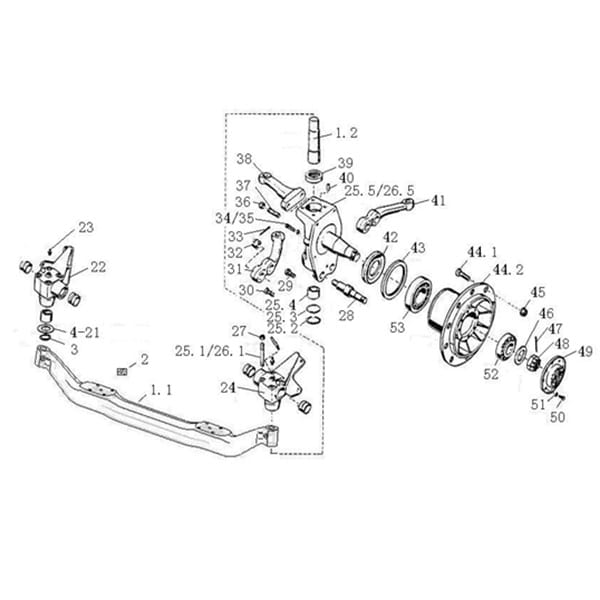 sinotruk howo HF9 front axle parts axle assembly